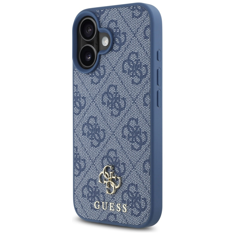 MagSafe torbica za Apple iPhone 16, Guess, 4G Small and Classic Logo, Plava
