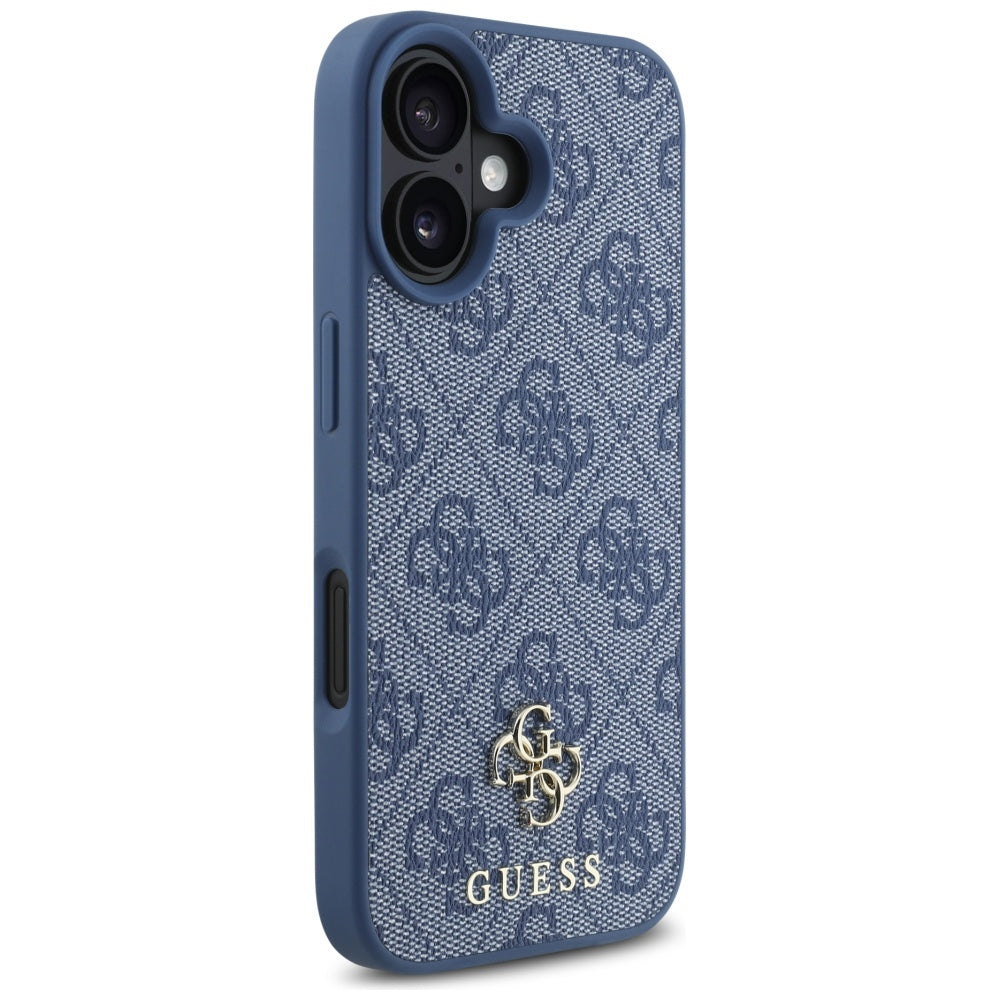 MagSafe torbica za Apple iPhone 16, Guess, 4G Small and Classic Logo, Plava
