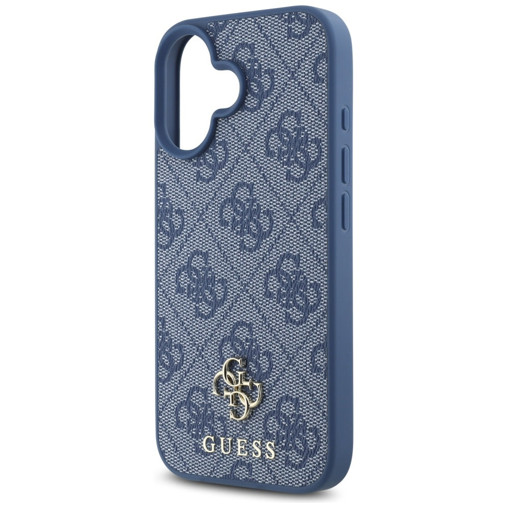 MagSafe torbica za Apple iPhone 16, Guess, 4G Small and Classic Logo, Plava