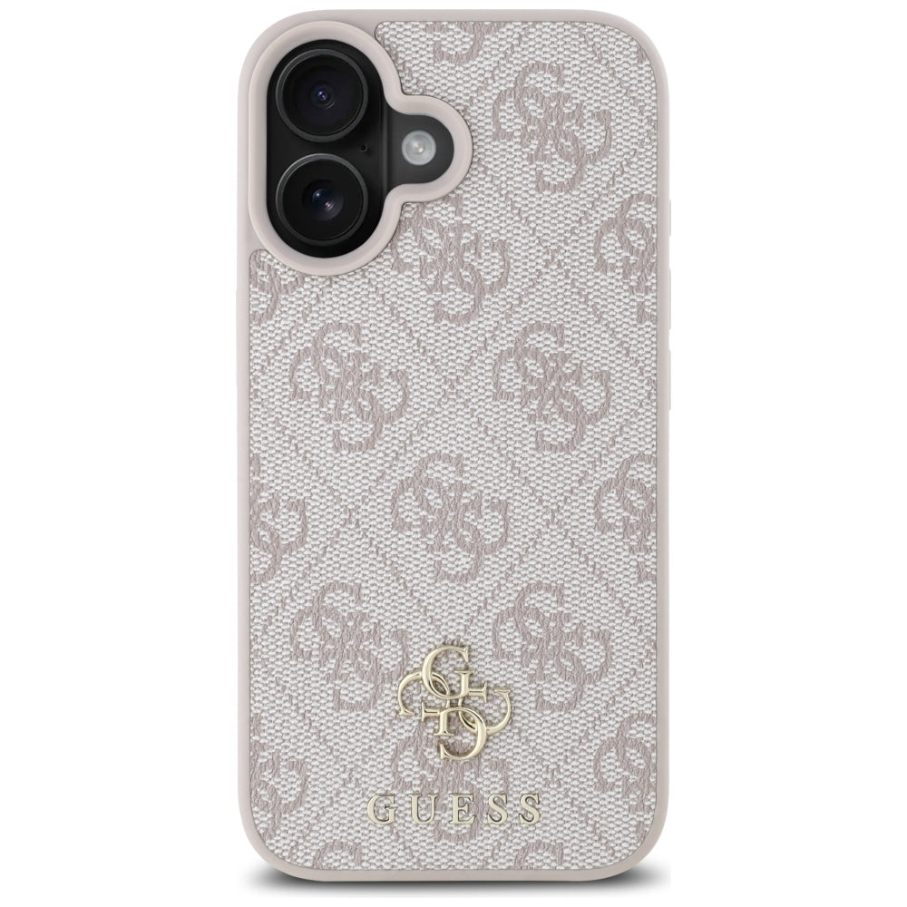 MagSafe futrola za Apple iPhone 16, Guess, 4G Small and Classic Logo, Roza
