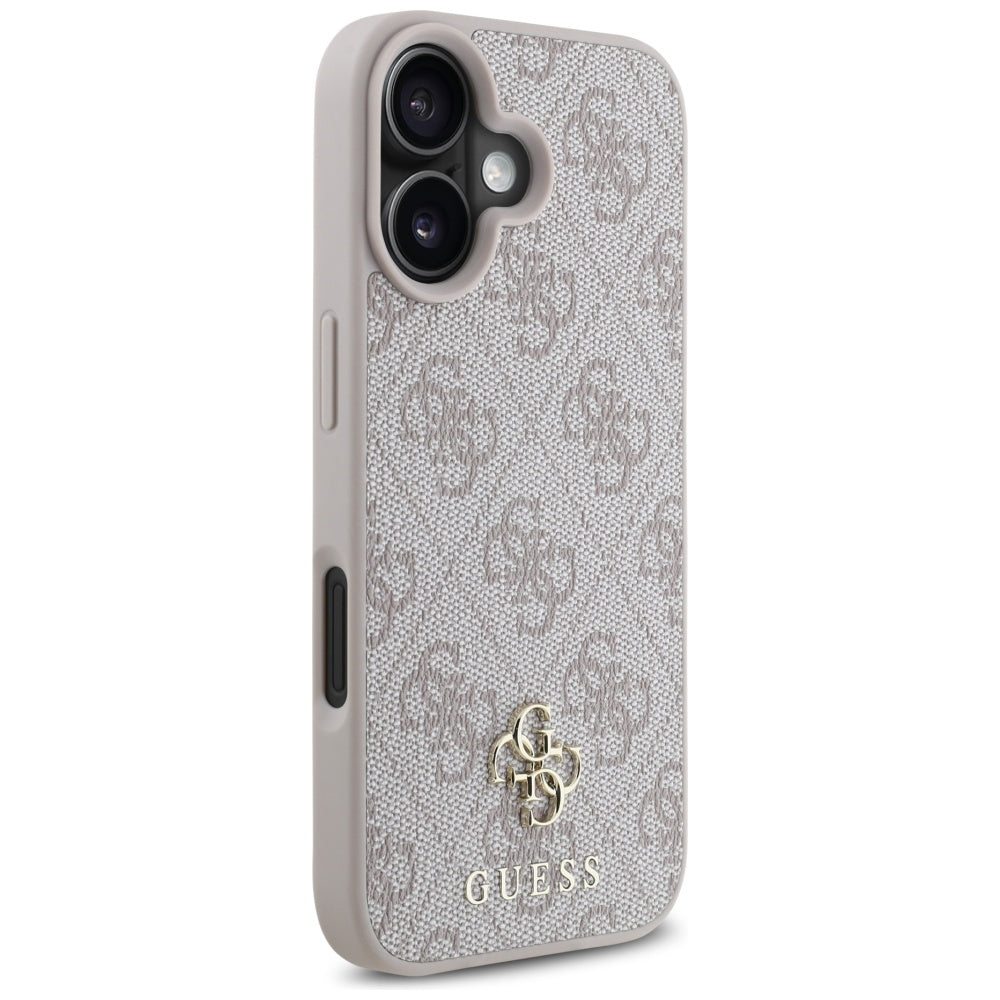 MagSafe futrola za Apple iPhone 16, Guess, 4G Small and Classic Logo, Roza