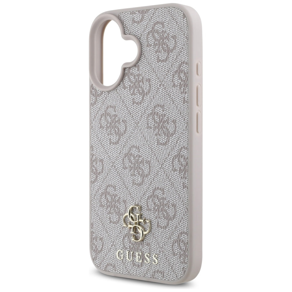 MagSafe futrola za Apple iPhone 16, Guess, 4G Small and Classic Logo, Roza