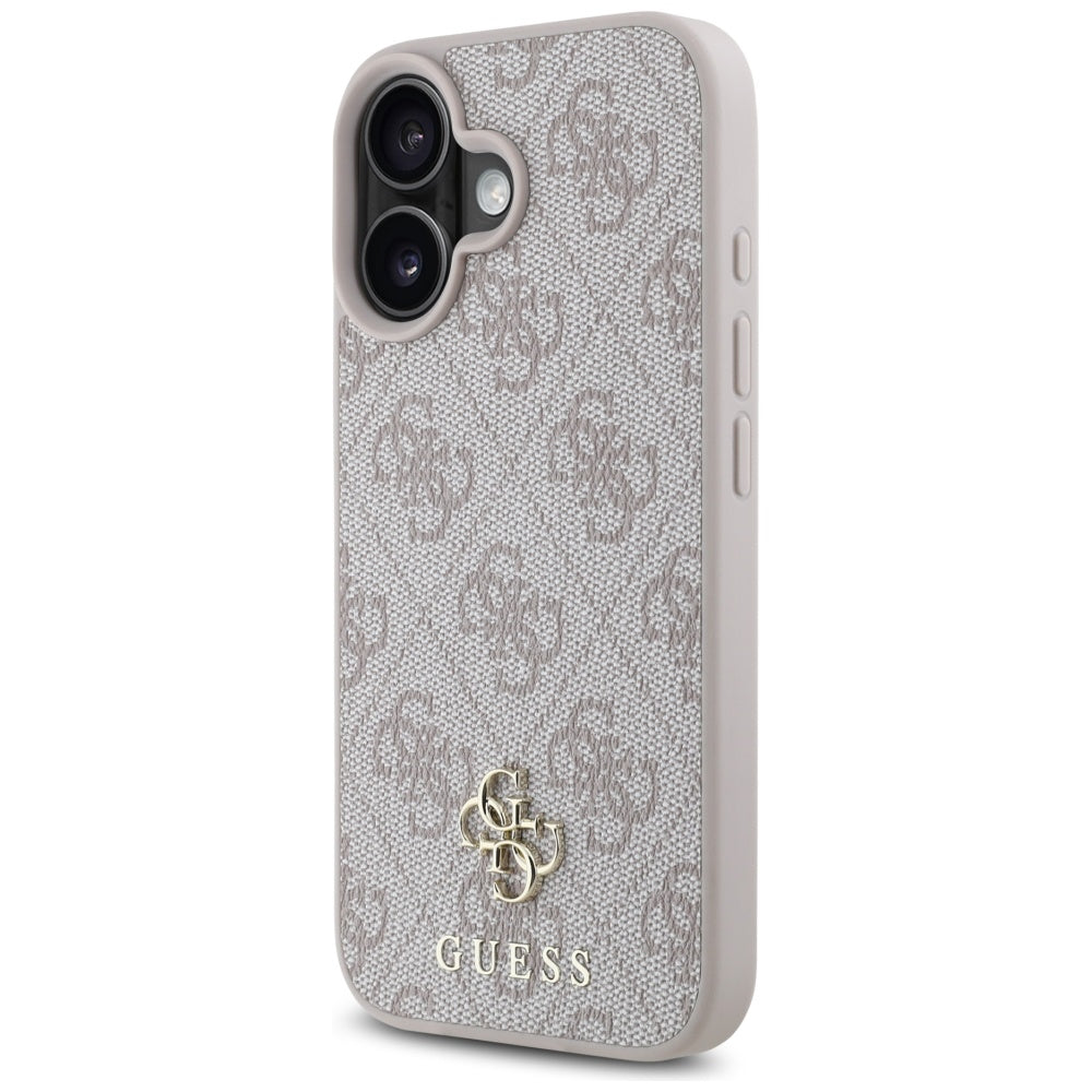 MagSafe futrola za Apple iPhone 16, Guess, 4G Small and Classic Logo, Roza