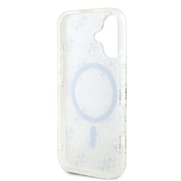 MagSafe futrola za Apple iPhone 16, Guess, IML 4G Background, Bijela