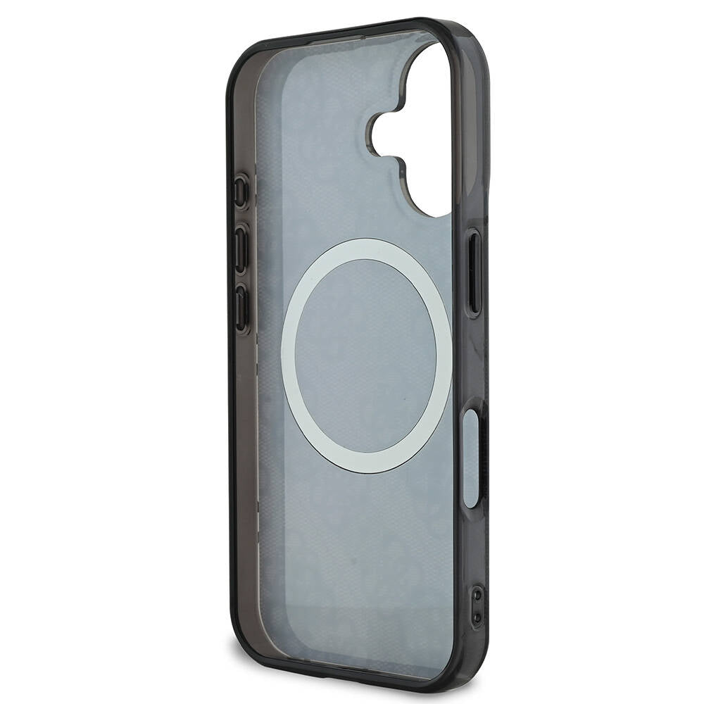 MagSafe futrola za Apple iPhone 16, Guess, IML 4G Peony, Crna GUHMP16SH4PYEEK