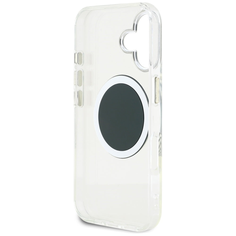 MagSafe futrola za Apple iPhone 16, Guess, IML Metal Colored Circle, Crna