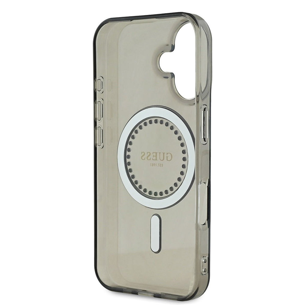 MagSafe futrola za Apple iPhone 16, Guess, IML Rhinestone, Crna