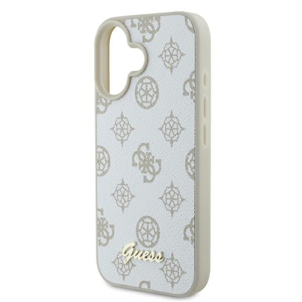 MagSafe futrola za Apple iPhone 16, Guess, Peony Script, Bijela