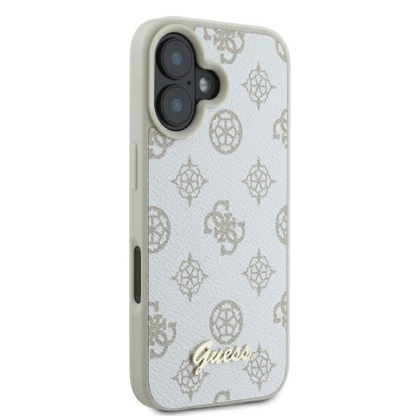 MagSafe futrola za Apple iPhone 16, Guess, Peony Script, Bijela
