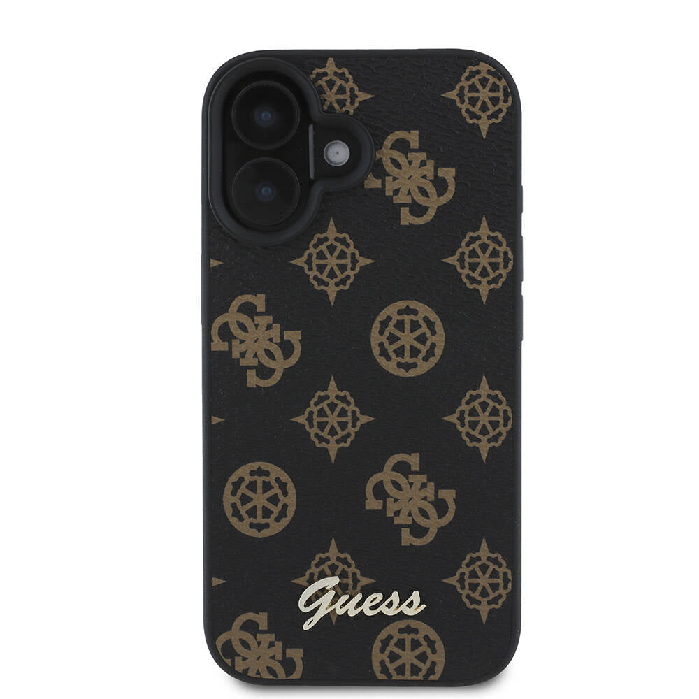 MagSafe futrola za Apple iPhone 16, Guess, Peony Script, Crna