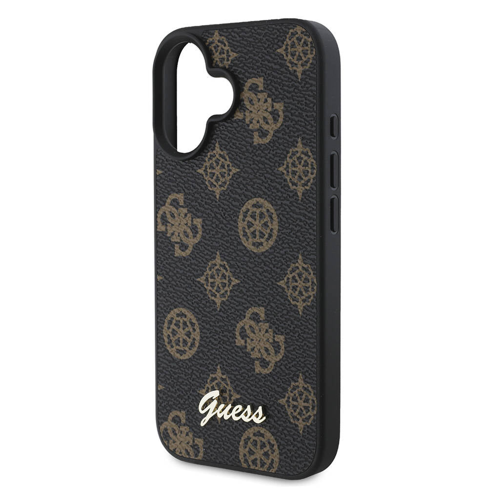 MagSafe futrola za Apple iPhone 16, Guess, Peony Script, Crna