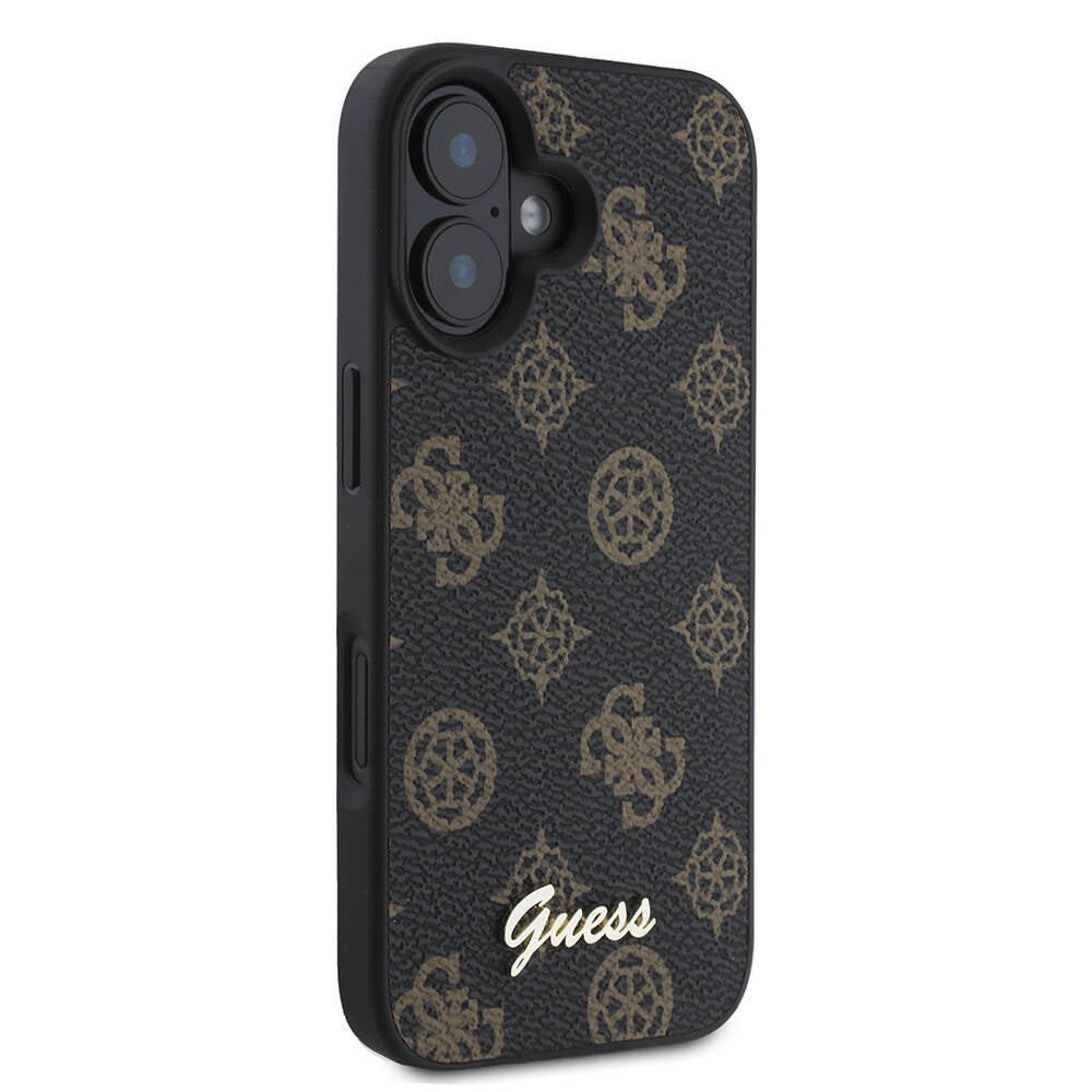 MagSafe futrola za Apple iPhone 16, Guess, Peony Script, Crna