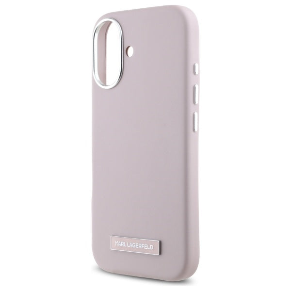 MagSafe futrola za Apple iPhone 16, Karl Lagerfeld, FW Metal Plate, Roza