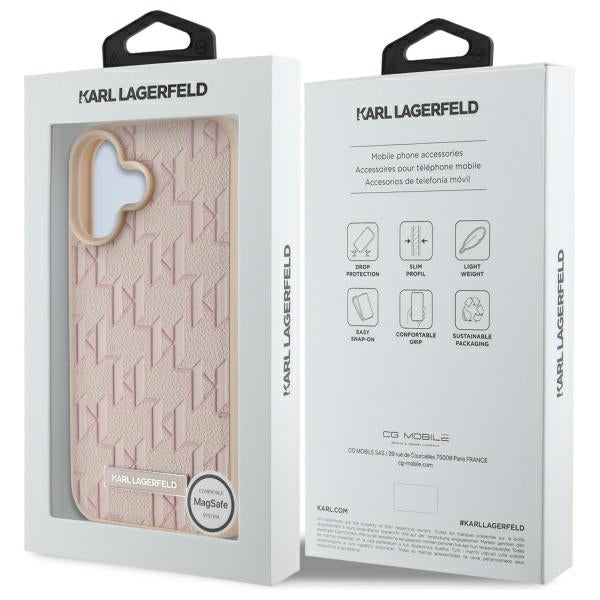 MagSafe futrola za Apple iPhone 16, Karl Lagerfeld, Hot Stamp, Roza