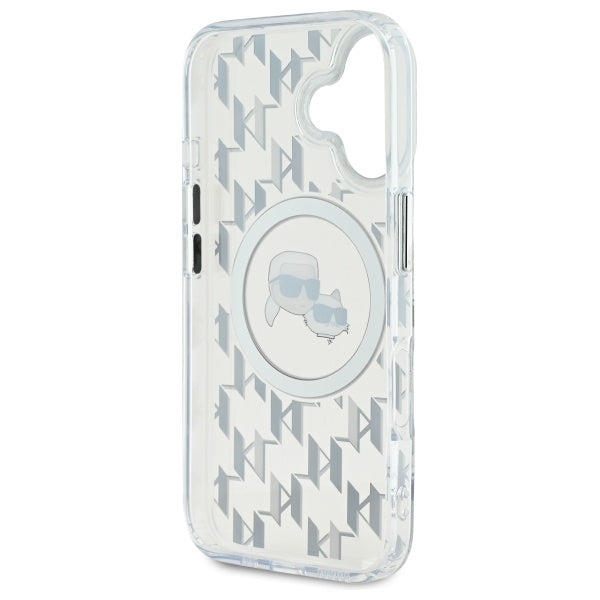 MagSafe futrola za Apple iPhone 16, Karl Lagerfeld, IML Monogram Karl & Choupette's Heads, Prozirna