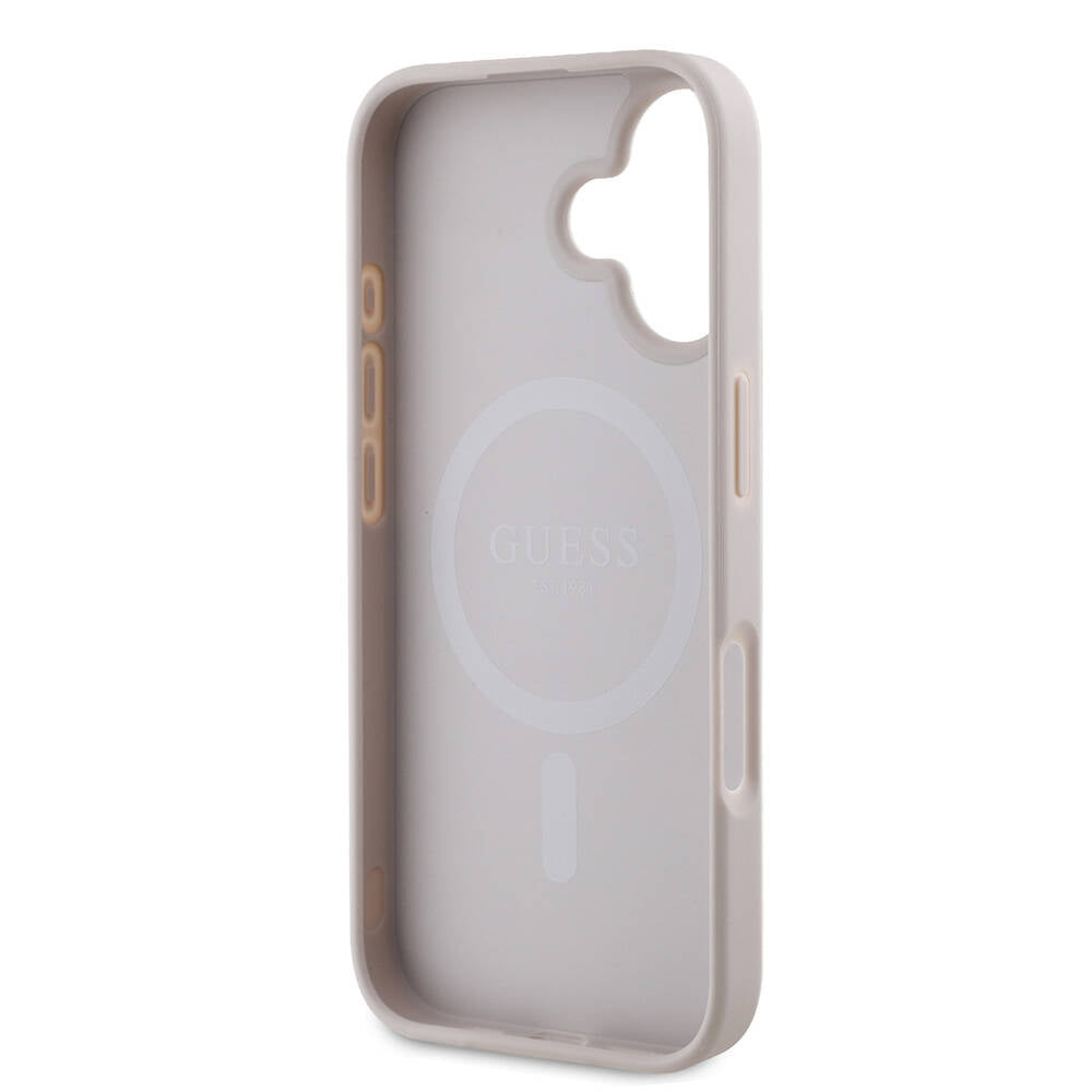 MagSafe futrola za Apple iPhone 16 Plus, Guess, 4G Printed Stripes, Roza