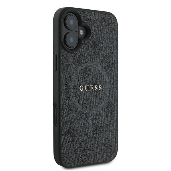 MagSafe futrola za Apple iPhone 16 Plus, Guess, 4G Ring Classic Logo, Crna