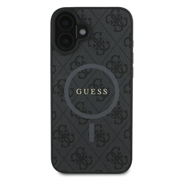 MagSafe futrola za Apple iPhone 16 Plus, Guess, 4G Ring Classic Logo, Crna