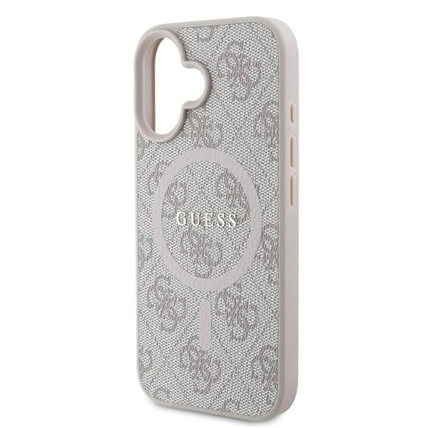 MagSafe futrola za Apple iPhone 16 Plus, Guess, 4G Ring Classic Logo, Roza