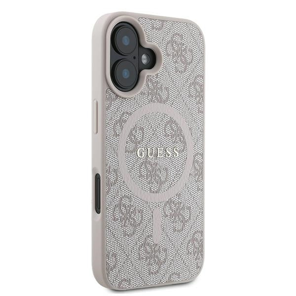 MagSafe futrola za Apple iPhone 16 Plus, Guess, 4G Ring Classic Logo, Roza