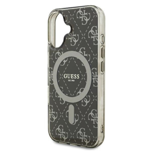 Futrola MagSafe za Apple iPhone 16 Plus, Guess, IML 4G Background, Smeđa