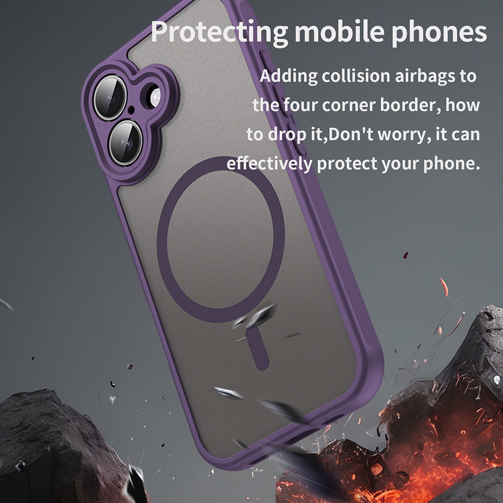 MagSafe maskica za Apple iPhone 16 Plus, Techsuit, HaloFrost II, Ljubičasta
