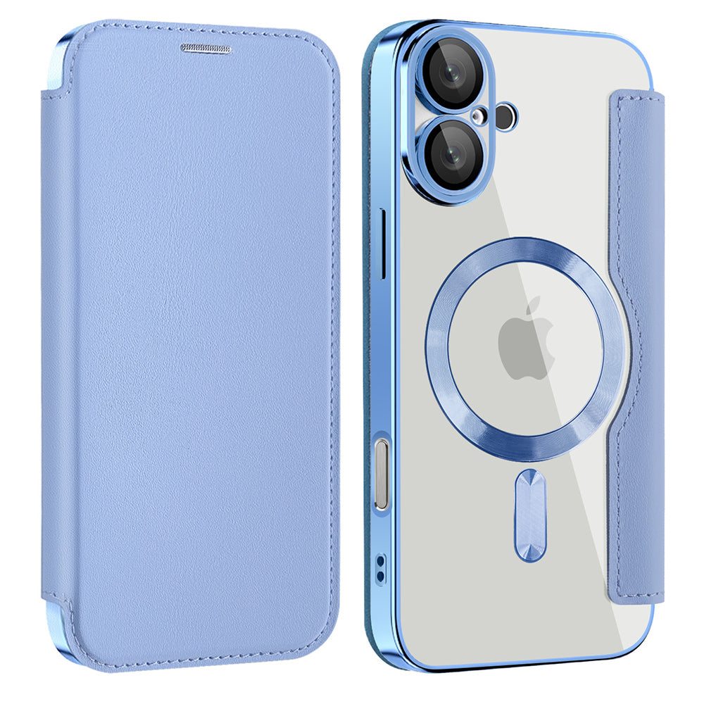 MagSafe futrola za Apple iPhone 16 Plus, Techsuit, SmartMag Book, Plava
