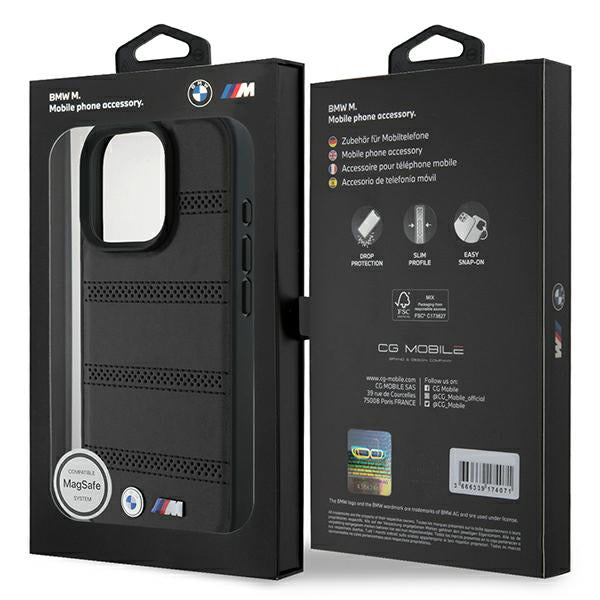 MagSafe futrola za Apple iPhone 16 Pro, BMW, M Perforated And Stitched Line, Crna