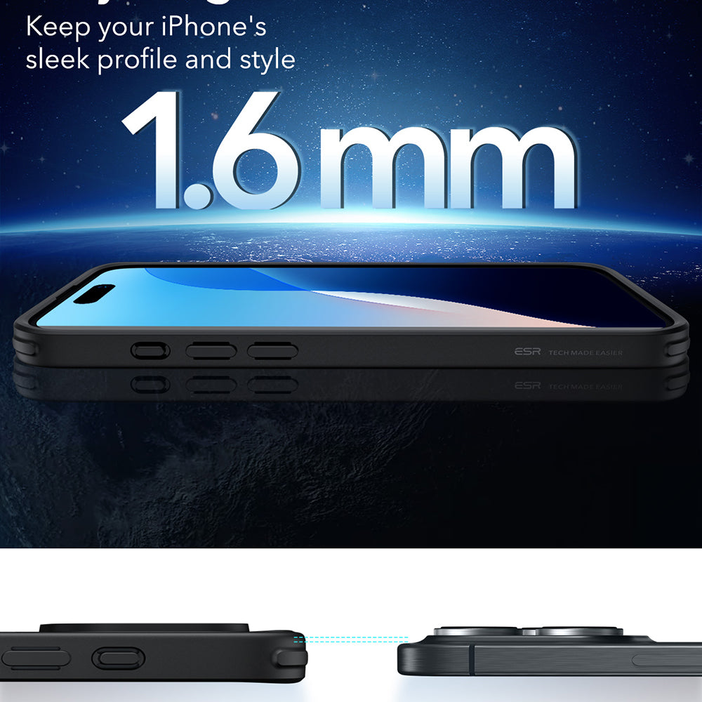 Futrola MagSafe za Apple iPhone 16 Pro, ESR, Classic Hybrid, Crno Prozirna