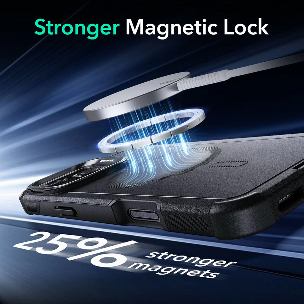 Futrola MagSafe za Apple iPhone 16 Pro, ESR, Cyber Armor Kickstand, Crna