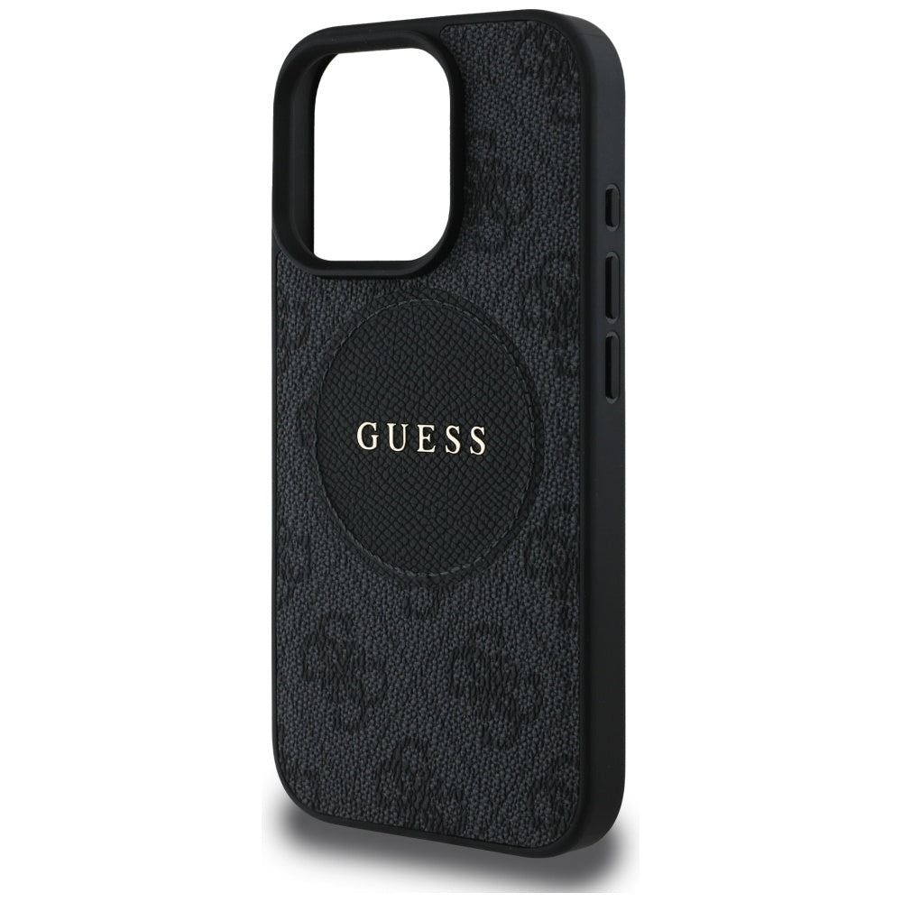 MagSafe futrola za Apple iPhone 16 Pro, Guess, 4G Circle Classic Logo, Crna