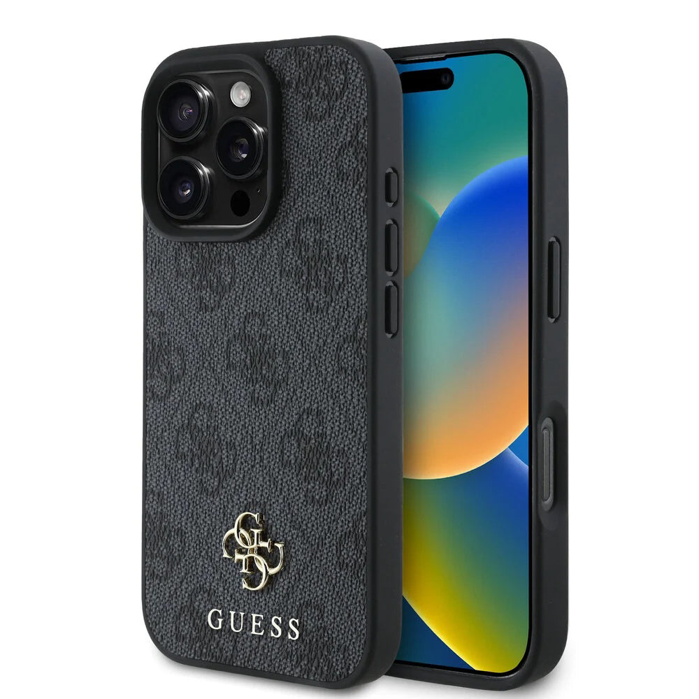 MagSafe futrola za Apple iPhone 16 Pro, Guess, 4G Classic, Crna
