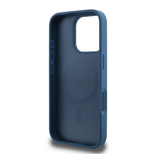 MagSafe futrola za Apple iPhone 16 Pro, Guess, 4G Printed Stripes, Plava