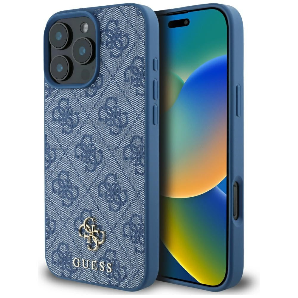 MagSafe futrola za Apple iPhone 16 Pro, Guess, 4G Small and Classic Logo, Plava