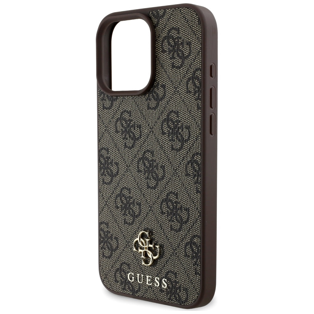 MagSafe futrola za Apple iPhone 16 Pro, Guess, 4G Small and Classic Logo, smeđa
