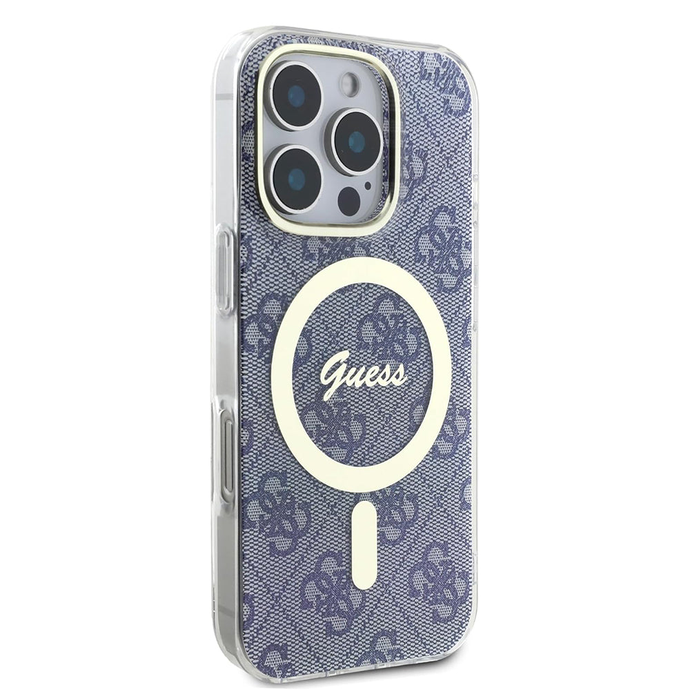 MagSafe futrola za Apple iPhone 16 Pro, Guess, IML 4G, Plava