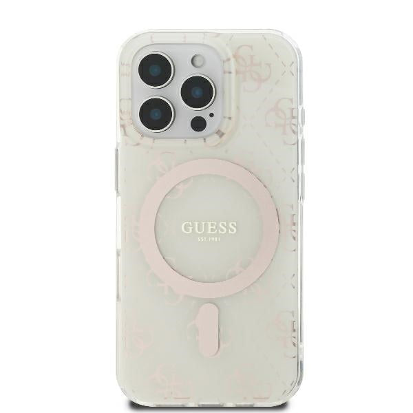 MagSafe futrola za Apple iPhone 16 Pro, Guess, IML 4G Background, Bijela