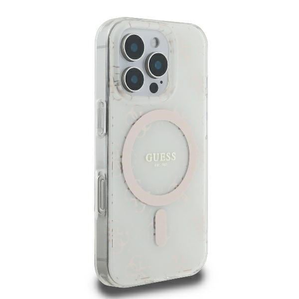 MagSafe futrola za Apple iPhone 16 Pro, Guess, IML 4G Background, Bijela