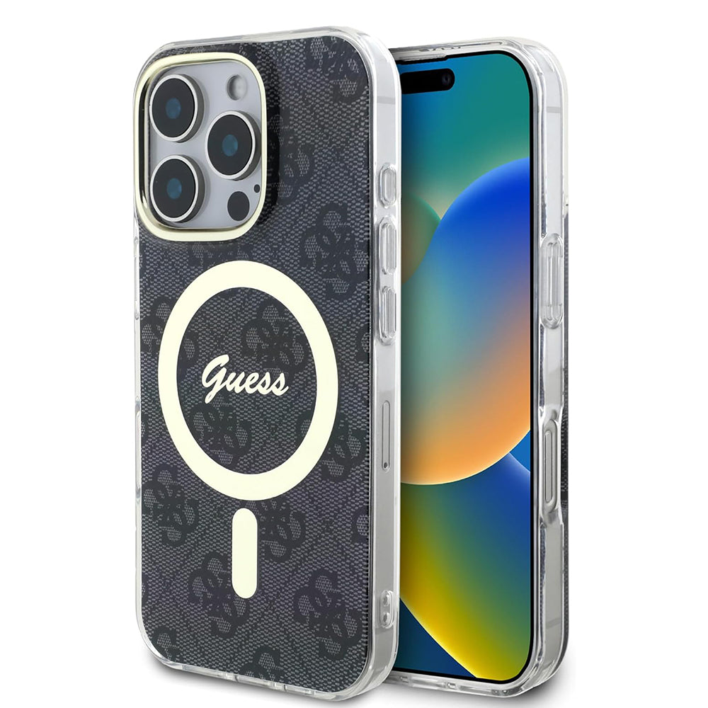 MagSafe futrola za Apple iPhone 16 Pro, Guess, IML 4G, Crna