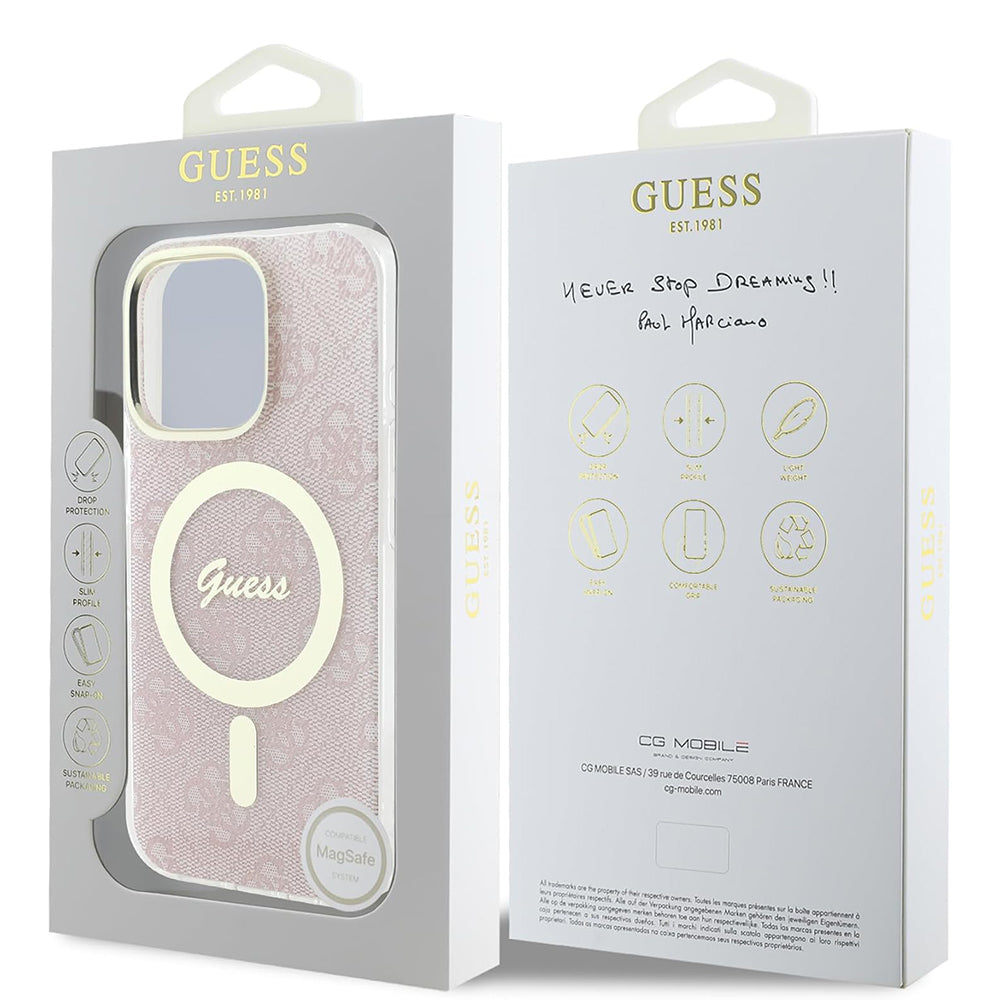MagSafe futrola za Apple iPhone 16 Pro, Guess, IML 4G, Roza