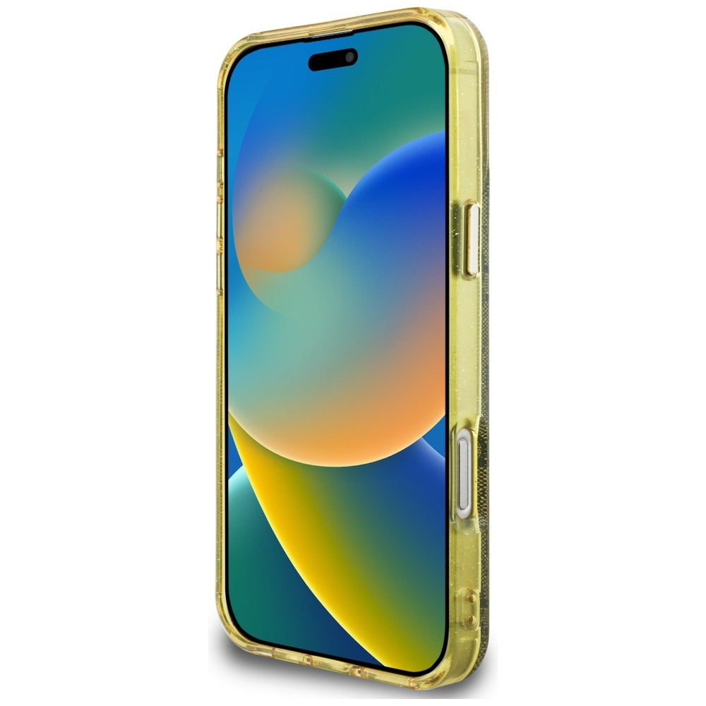 MagSafe futrola za Apple iPhone 16 Pro, Guess, IML Glitter 4G Circle Triangle, smeđa