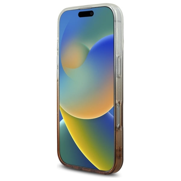 Futrola MagSafe za Apple iPhone 16 Pro, Guess, IML Glitter Gradient, Smeđa