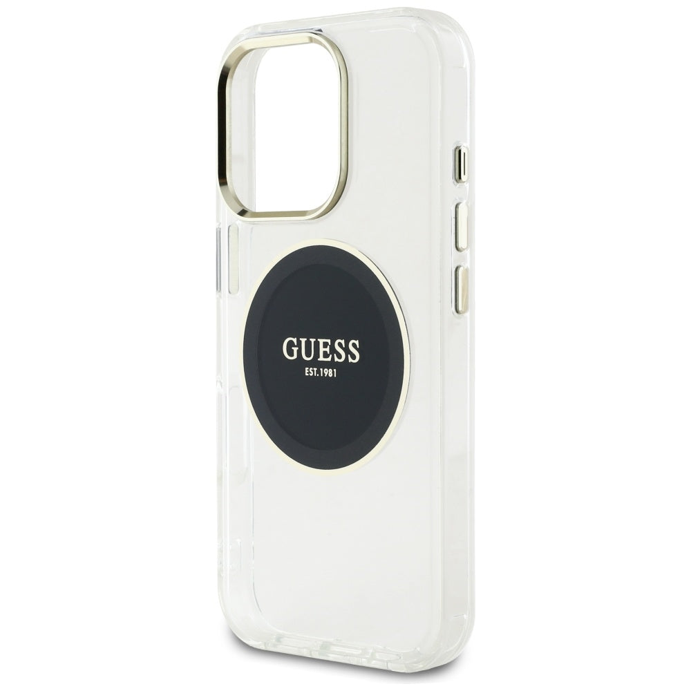 MagSafe futrola za Apple iPhone 16 Pro, Guess, IML Metal Colored Circle, Crna