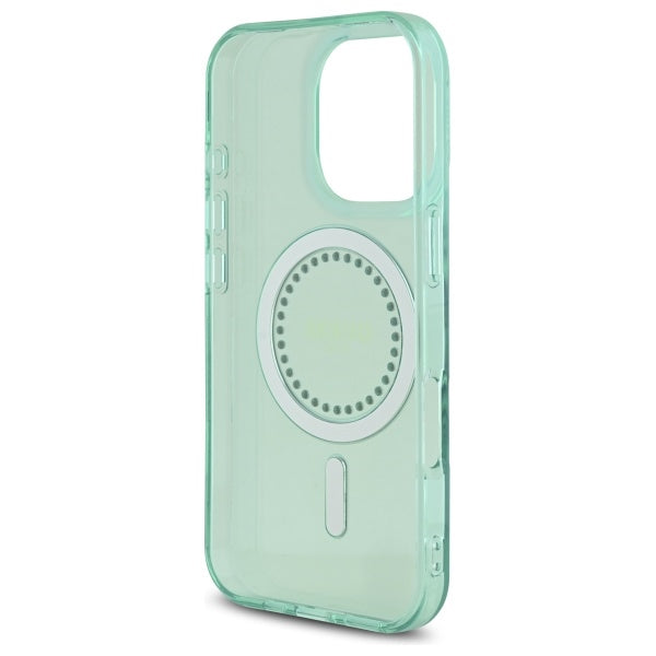 MagSafe futrola za Apple iPhone 16 Pro, Guess, IML Rhinestone, Zelena