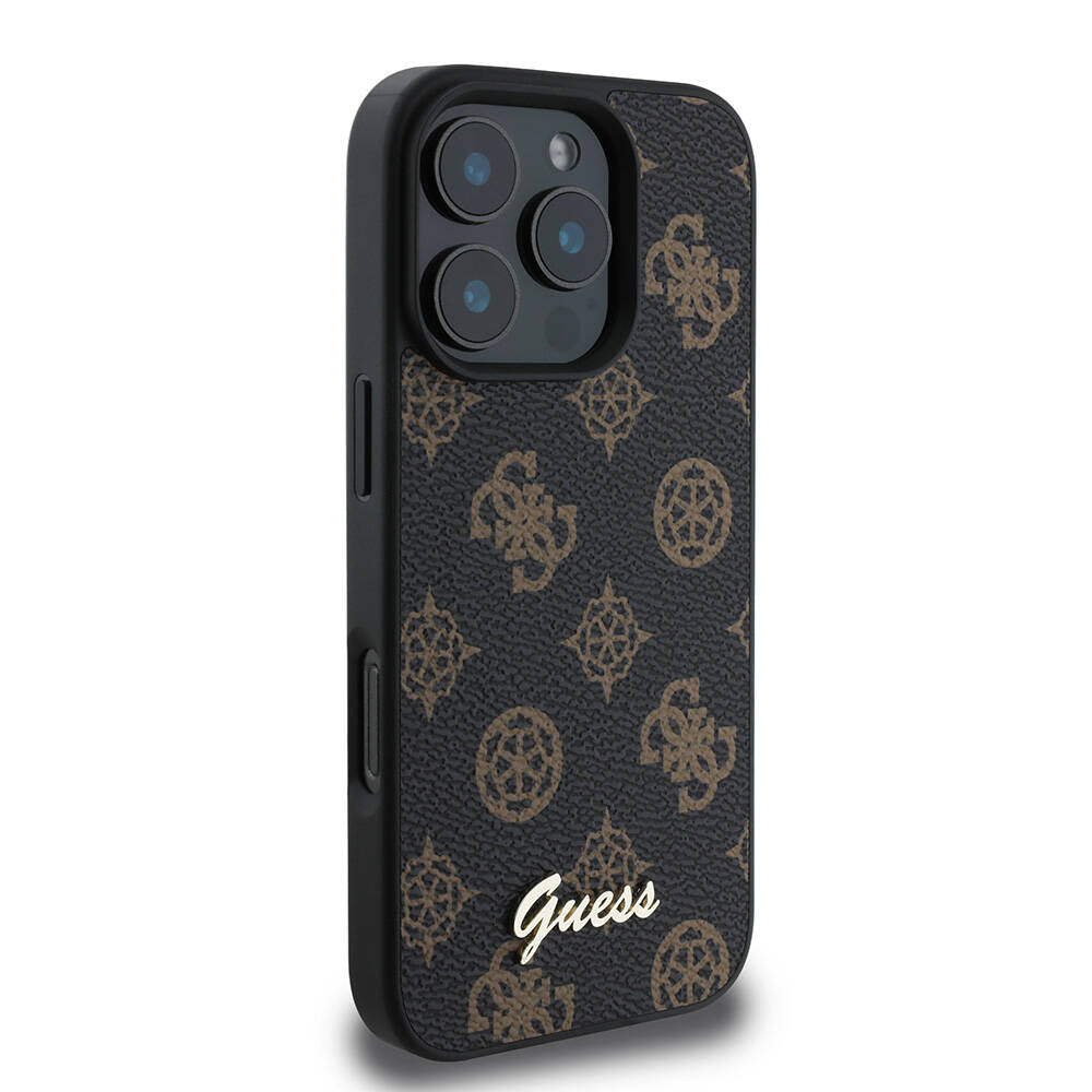 MagSafe futrola za Apple iPhone 16 Pro, Guess, Peony Script, Crna