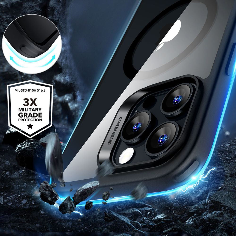 Futrola MagSafe za Apple iPhone 16 Pro Max, ESR, Classic Hybrid sa zaštitnikom ekrana, Prozirno Crna