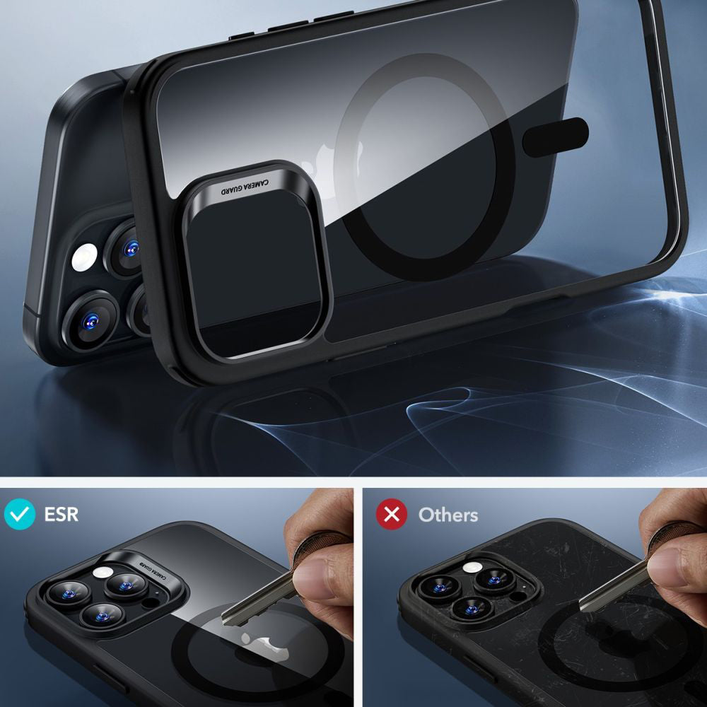 Futrola MagSafe za Apple iPhone 16 Pro Max, ESR, Classic Hybrid sa zaštitnikom ekrana, Prozirno Crna
