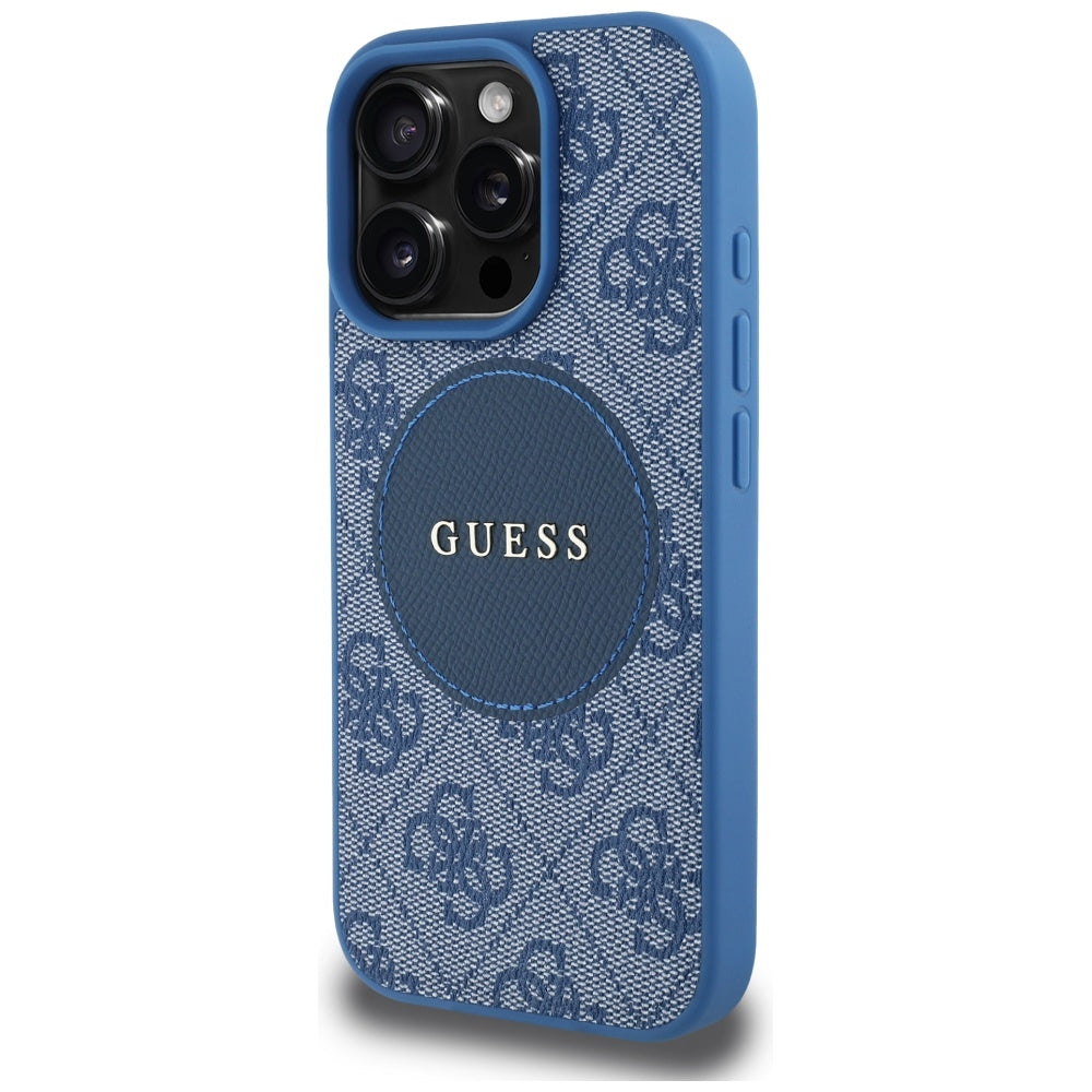 MagSafe futrola za Apple iPhone 16 Pro Max, Guess, 4G Circle Classic Logo, Plava