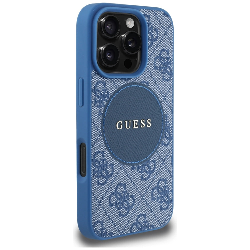 MagSafe futrola za Apple iPhone 16 Pro Max, Guess, 4G Circle Classic Logo, Plava