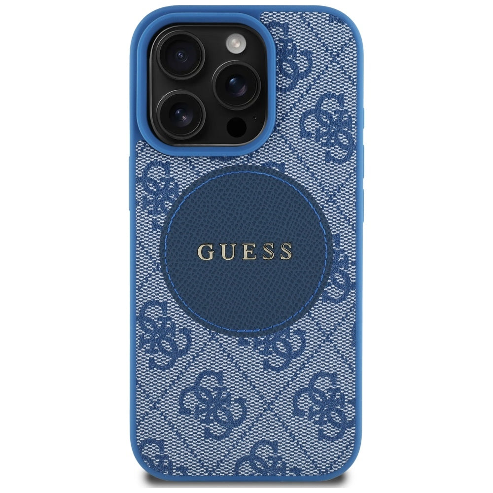 MagSafe futrola za Apple iPhone 16 Pro Max, Guess, 4G Circle Classic Logo, Plava